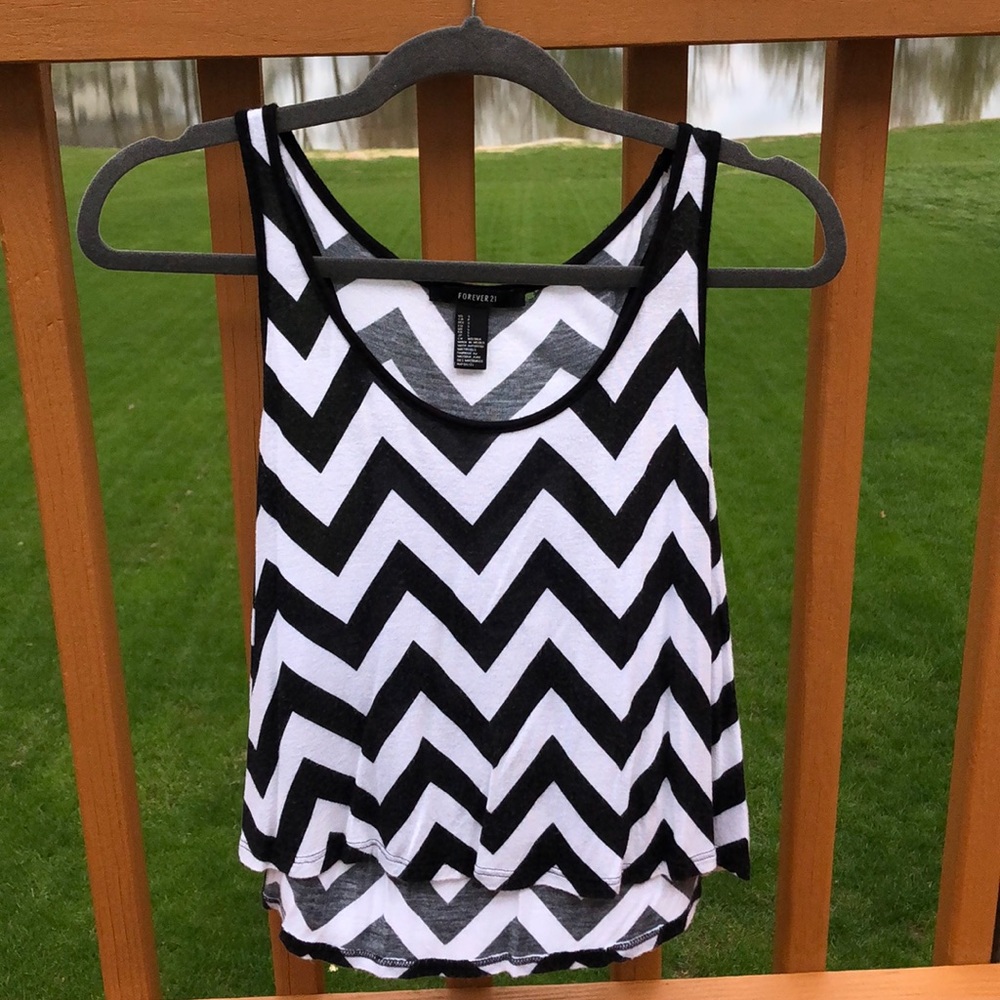 Black and white tank top